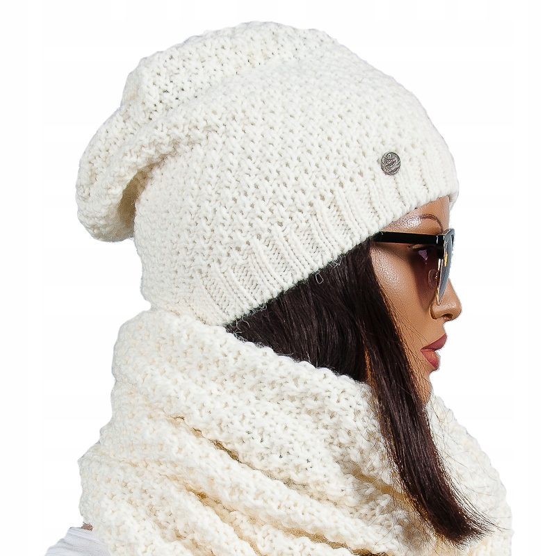 

Beanie Hat Zimowa Czapka Damska Smerfetka Ciepła