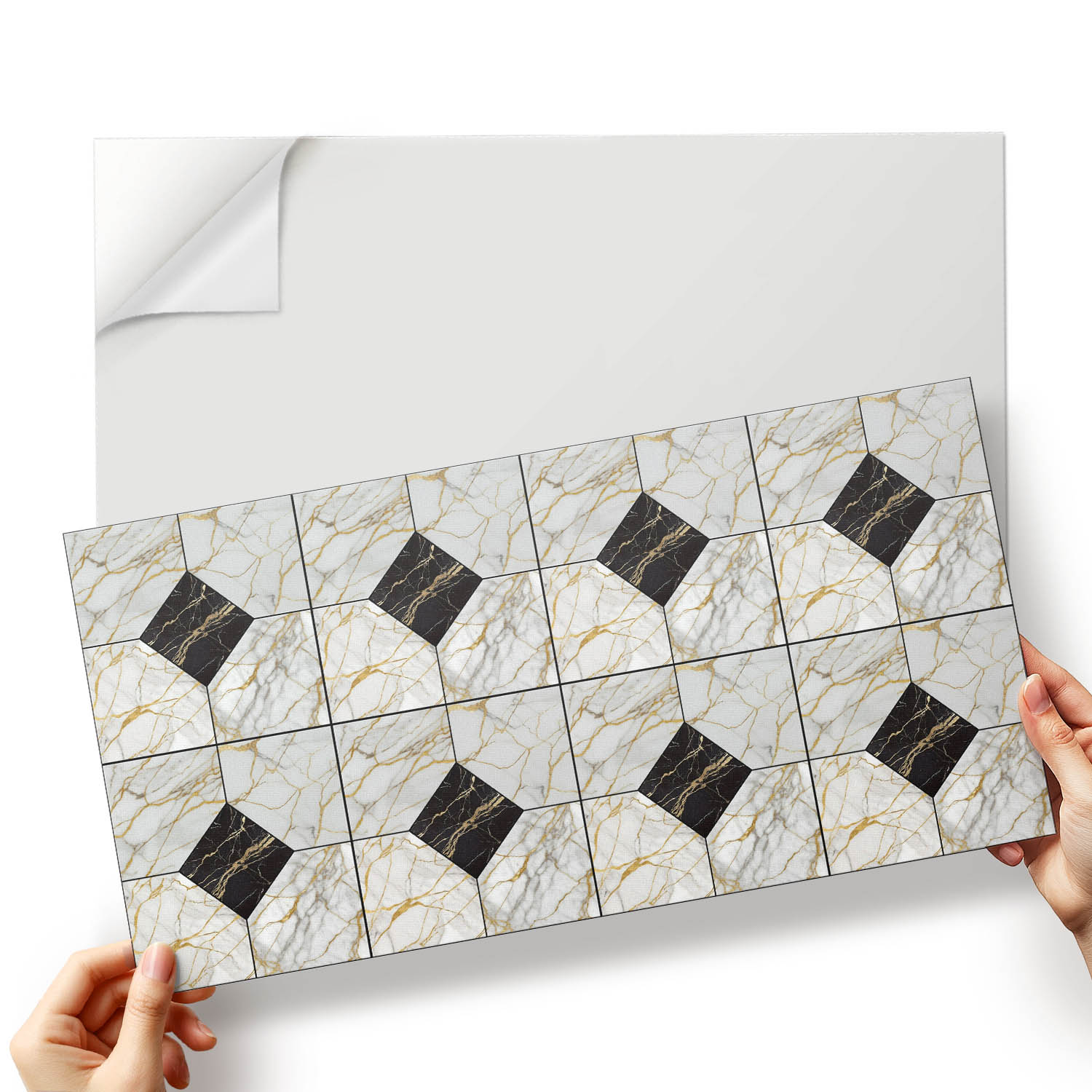 Balíček vinylových dlaždic Snadná montáž Luxusní mramorový vzor 10x40x20 cm