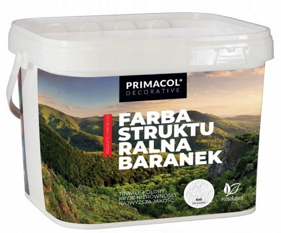 Primacol Farba Dekoracyjna Strukturalna Baranek Biała 10L