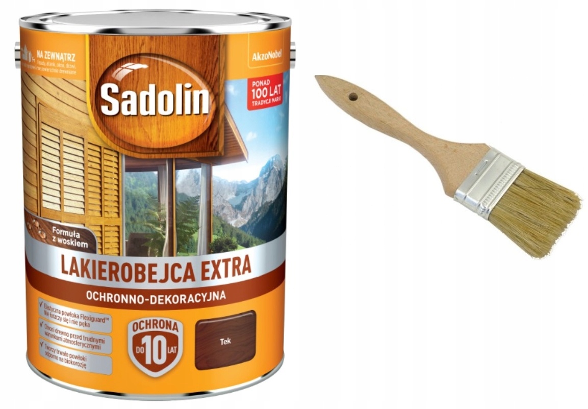

Lakierobejca Sadolin Extra- tek [3], 5l Pędzel