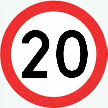 

Ograniczenie do 20 km/h B-33 600, I gen.