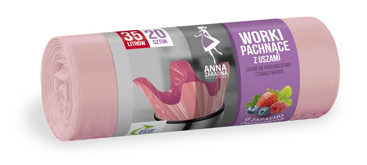 

Worki Na Śmieci 20szt 35L Z Uszkami Zapach Owocowy