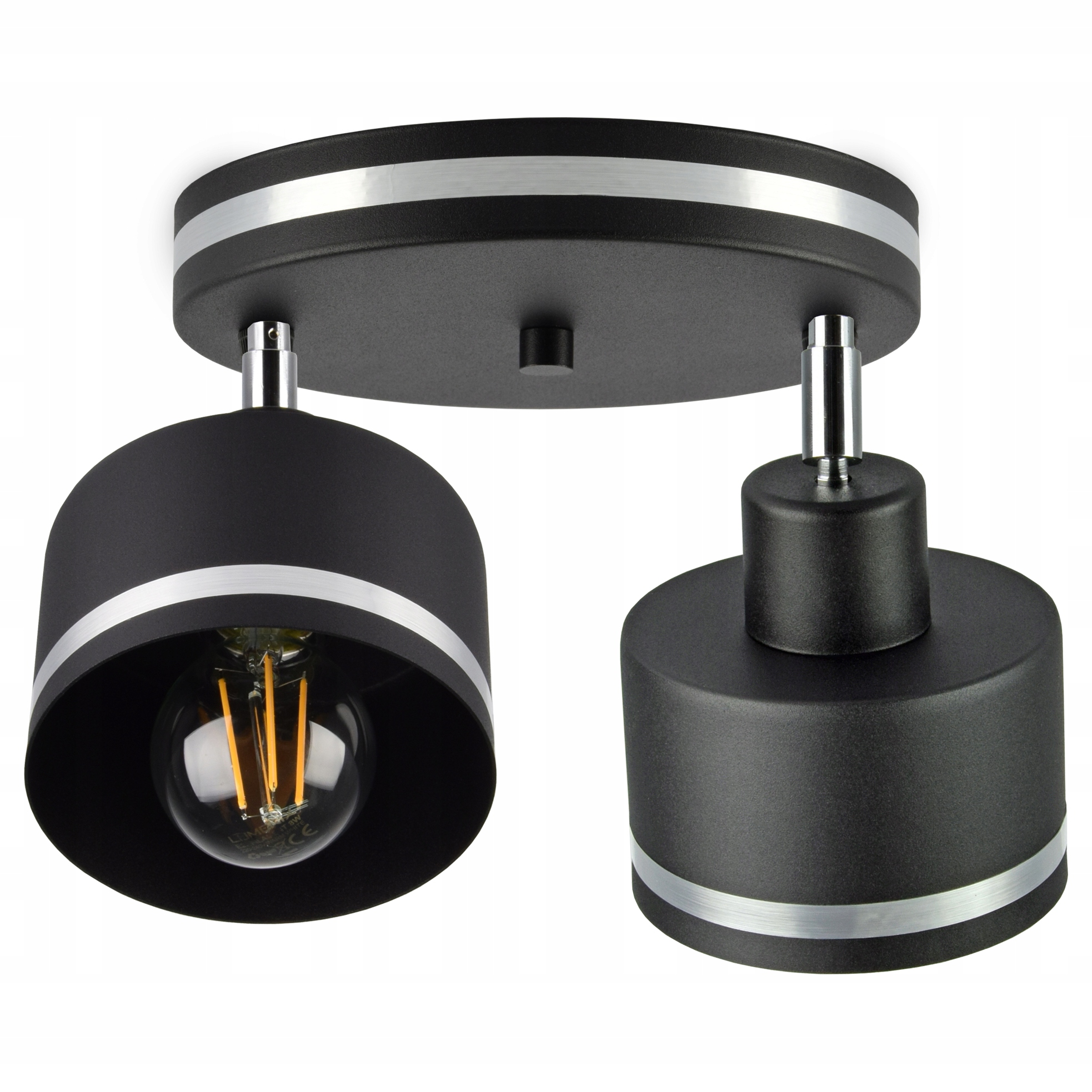 

Metalowa Lampa Plafon Sufitowa Żyrandol z Paskiem