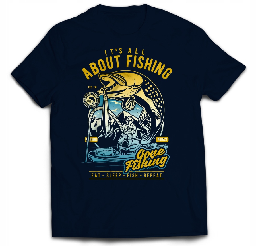 

Tshirt Prezent Dla Wędkarza Na Ryby Fishing XXL