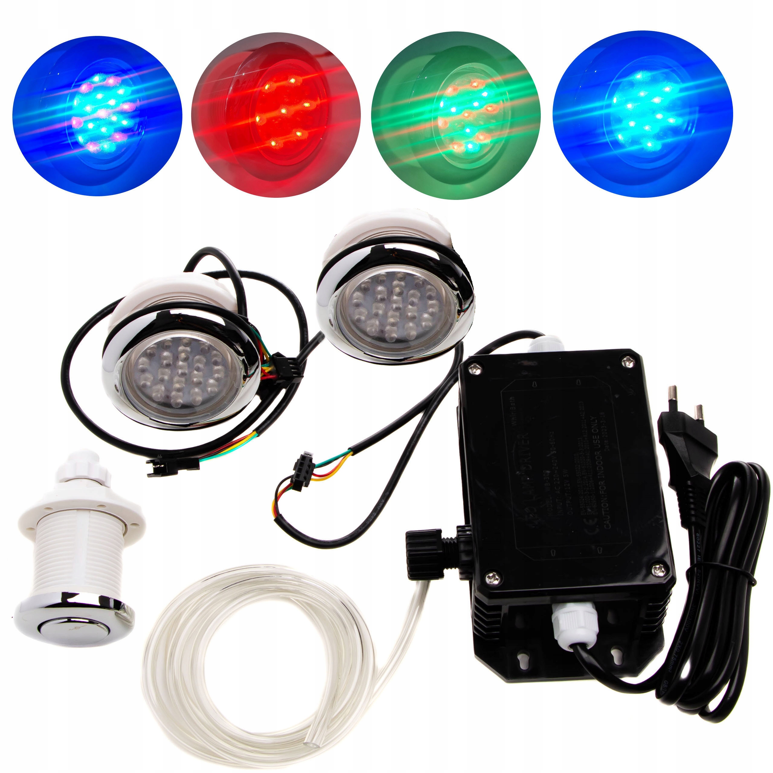 Podvodné Led osvetlenie s ovládačom a vypínačom na vírivku vane Spa