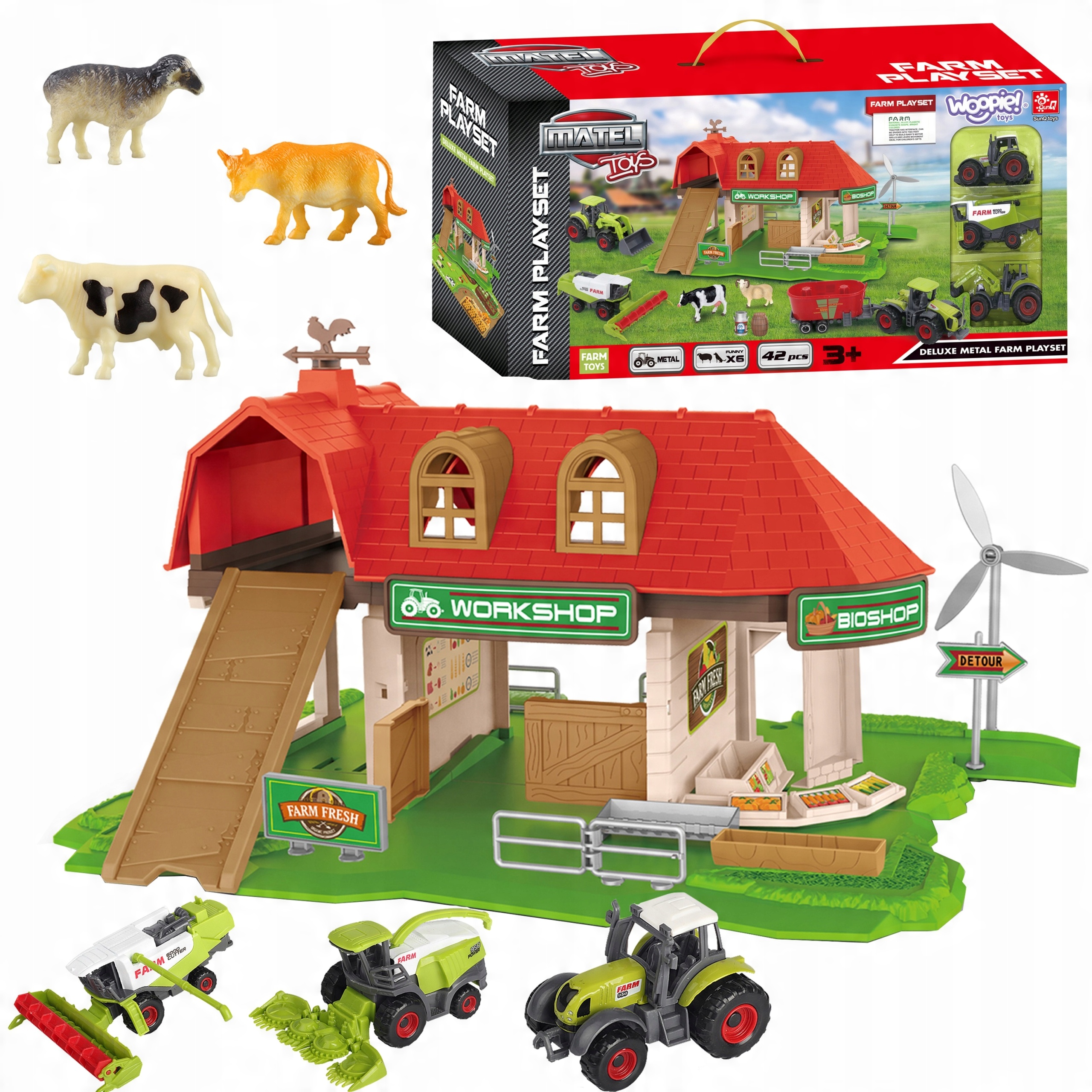 

Farma Zagroda Figurki Traktory Zwierzatka Woopie