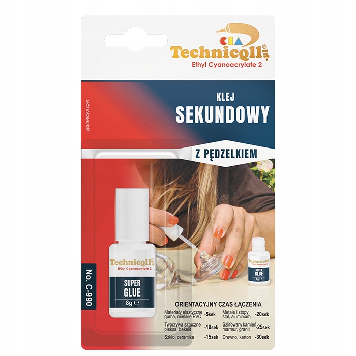 Klej Sekundowy Z Pędzelkiem 8G Technicqll C-990