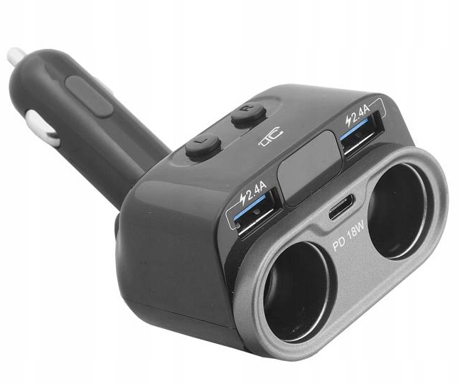 Сплиттер 12V 24V X2 сильный USB разъем B8I