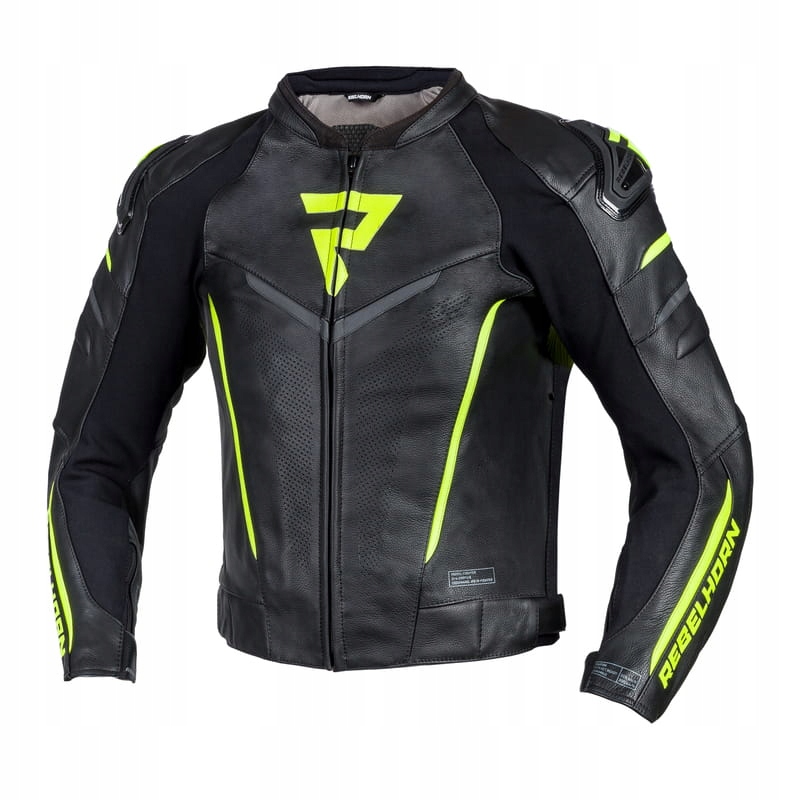 Bunda Rebelhorn Fighter Black/Flo Yellow 48(XS) Na Darček