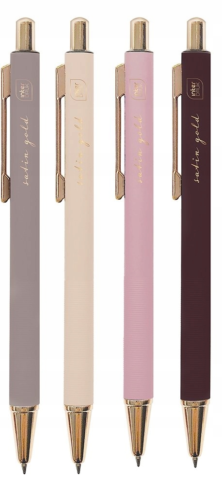 INTERDRUK DŁUGOPIS AUTOMATYCZNY ŻELOWY SATIN GOLD WZÓR 1 BEŻ EAN (GTIN) 5902277346452