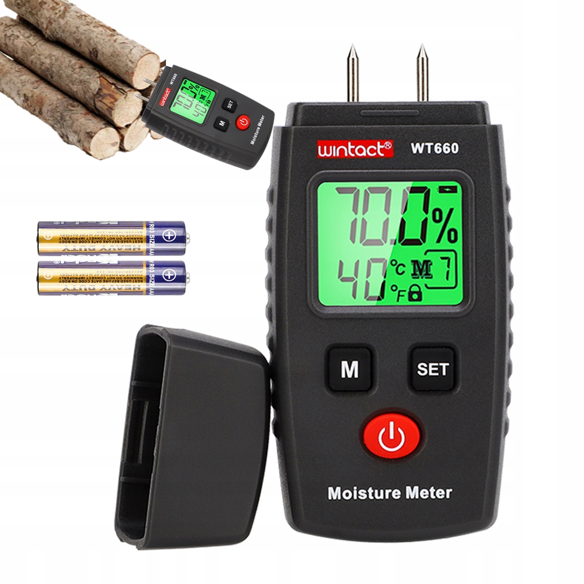 WILGOTNOŚCIOMIERZ MIERNIK WILGOTNOŚCI DO MURÓW ŚCIAN DREWNA