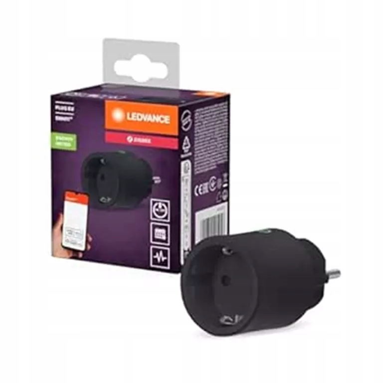Inteligentní zásuvka Ledvance zigbee černá s měřením spotřeby energie