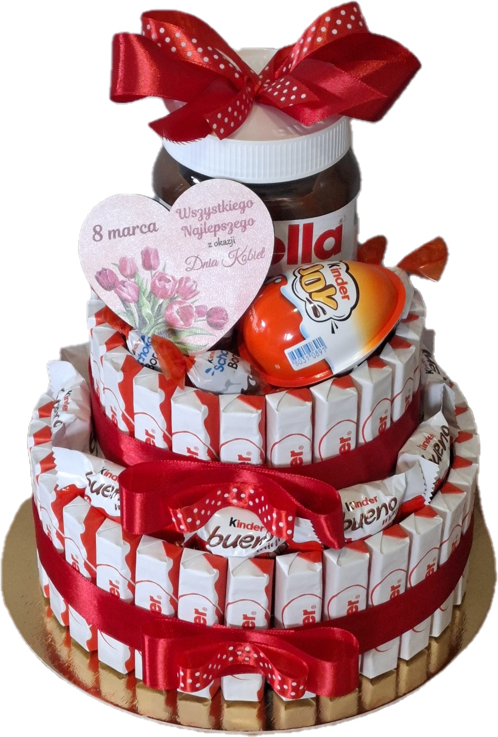 Tort Kinder Zestaw Słodyczy Box Urodziny 18 Imieniny Dzień Dziecka