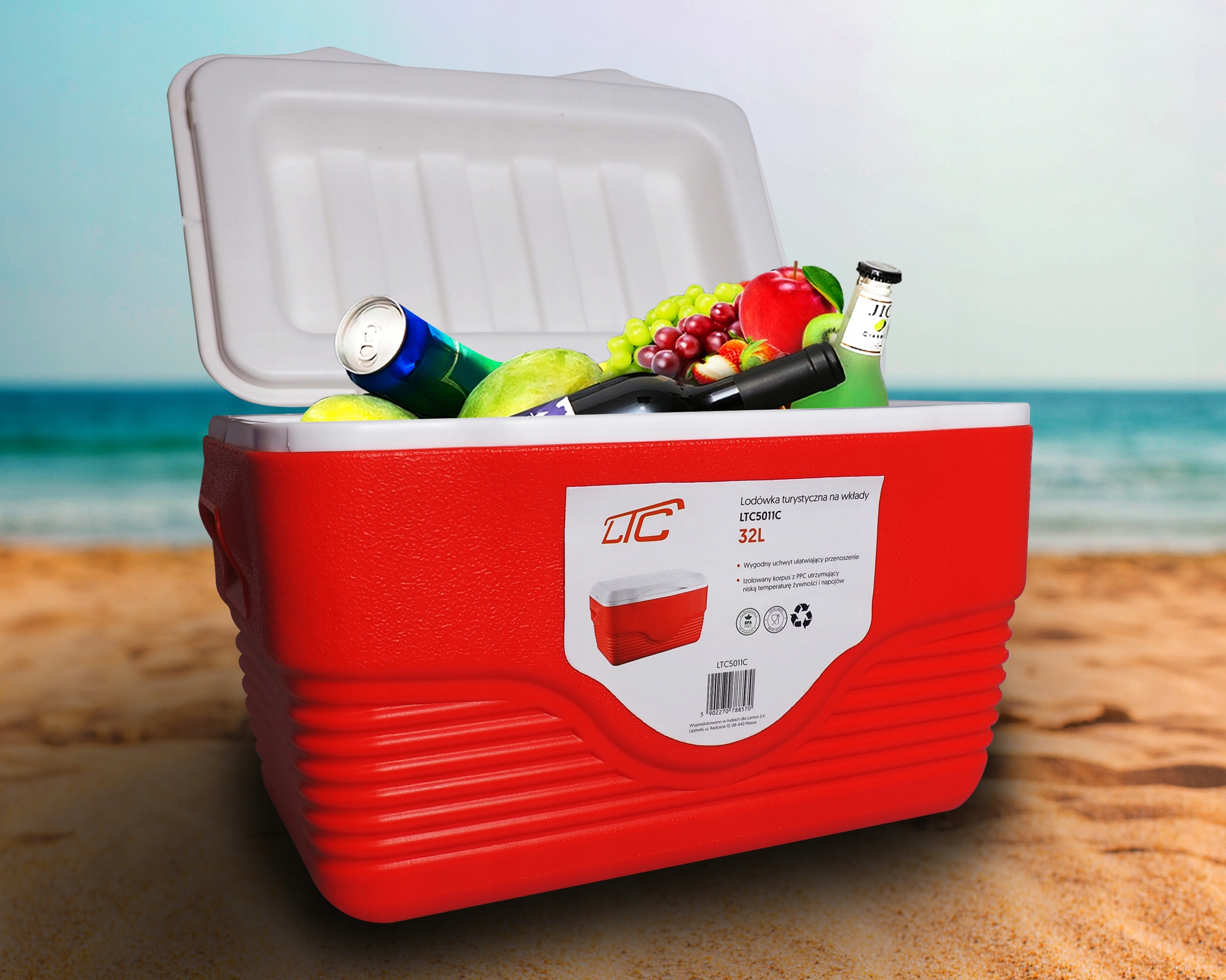 Lodówka Turystyczna Samochodowa Skrzynia Termiczna 32 Litry XXXL