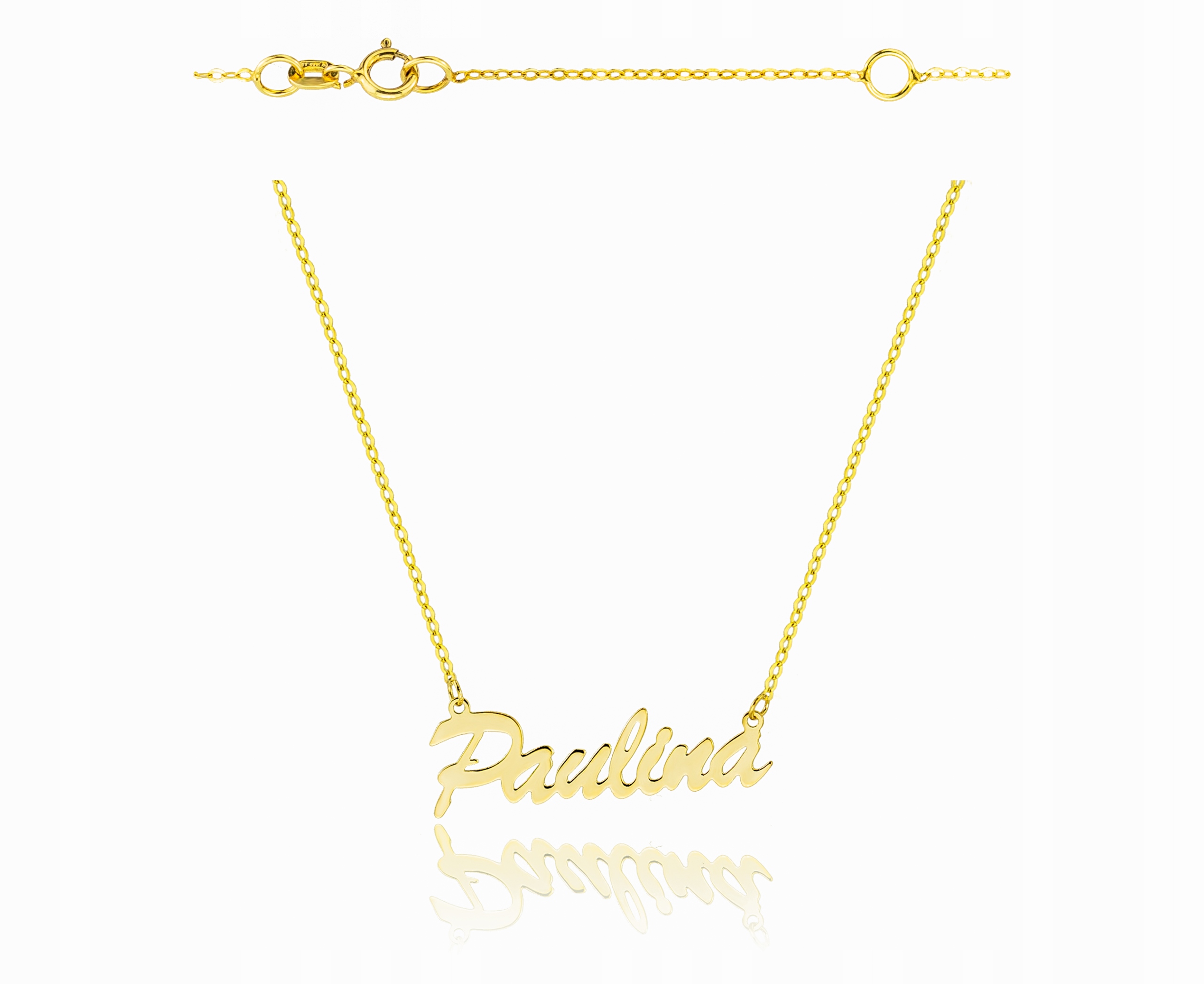 Zlatý náhrdelník 585 s jménem Paulina +Váš gravír