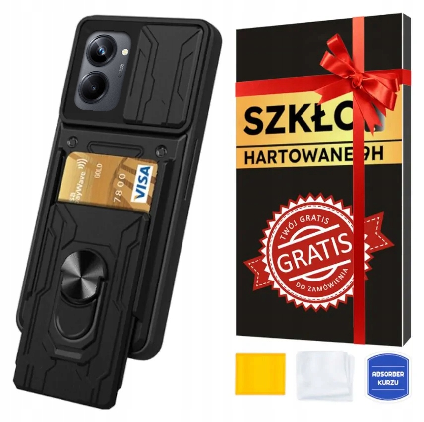 Etui do Realme 10 Pro, Camshield Wallet + SZKŁO