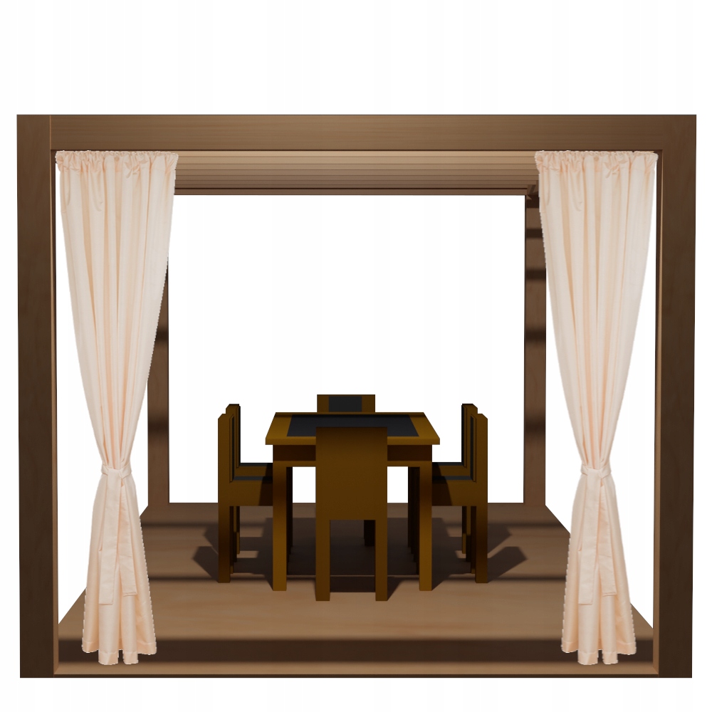 ZASŁONA OGRODOWA DO ALTANY 155X220 - KREM - TUNEL