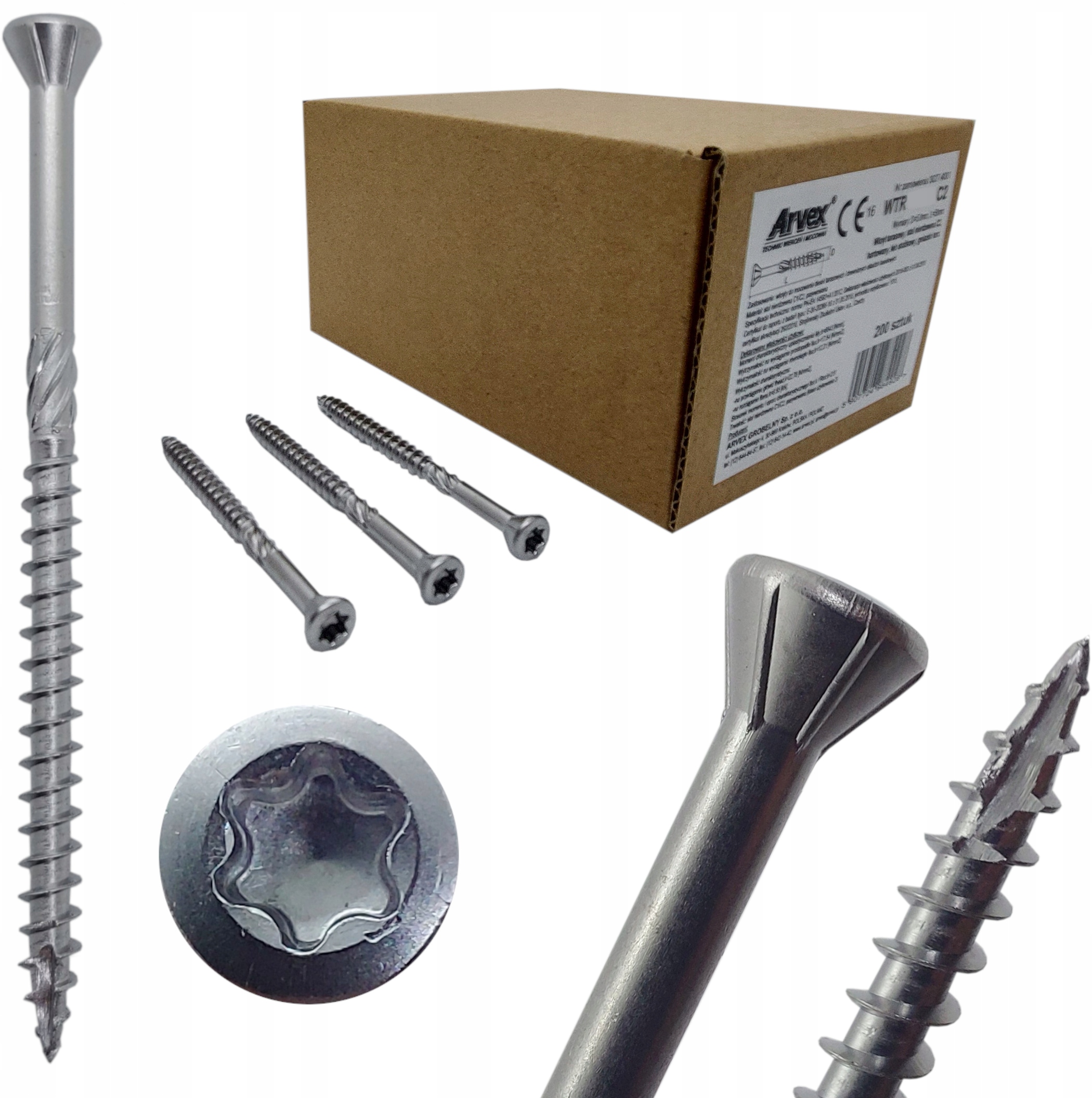 WKRĘTY TARASOWE WTR 5x50 NIERDZEWNE C2 TORX 200szt