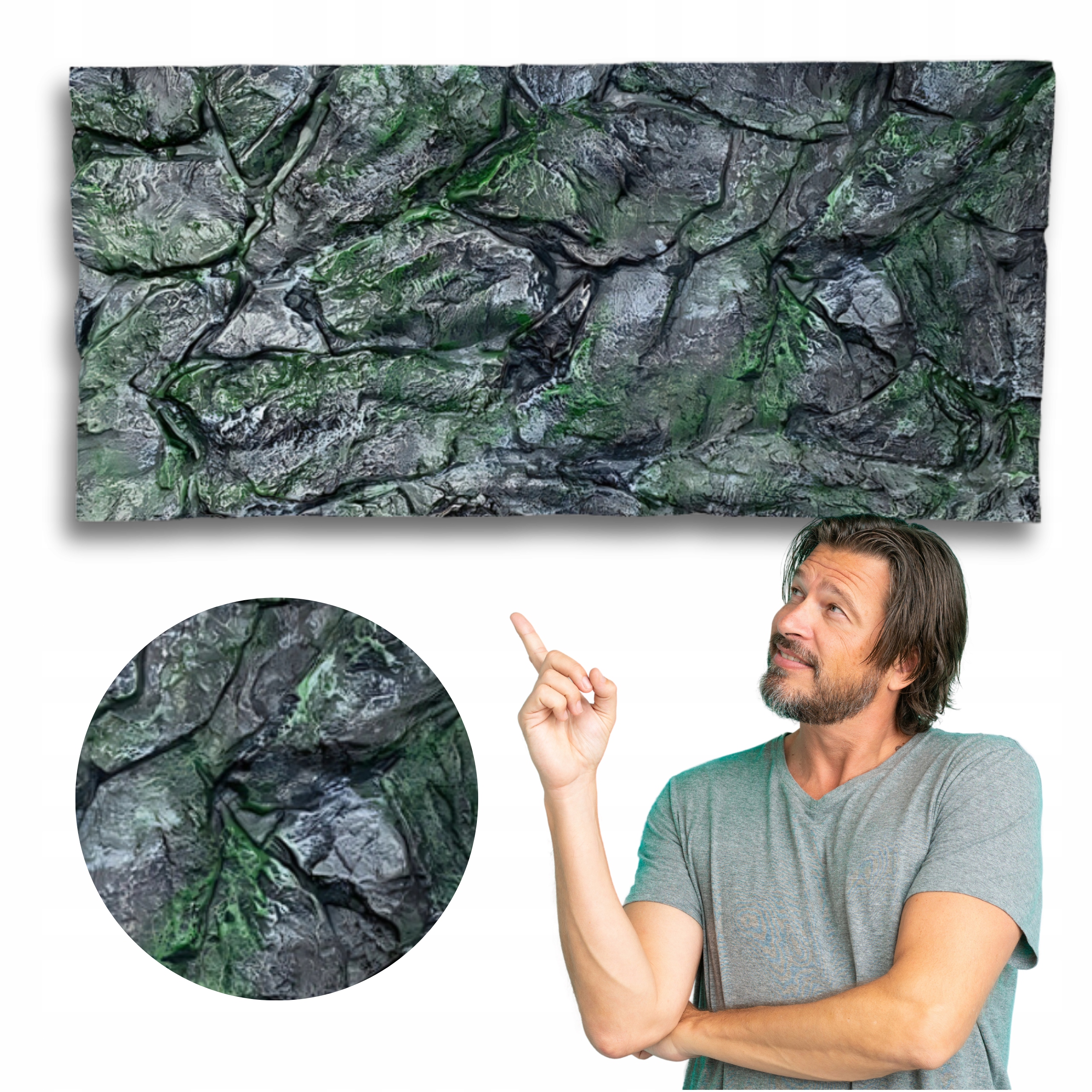 Levně Pozadí Pro Akvárium Strukturální Vnitřní Vz.1 80/40 Gr 37x78,5 cm Plastiko