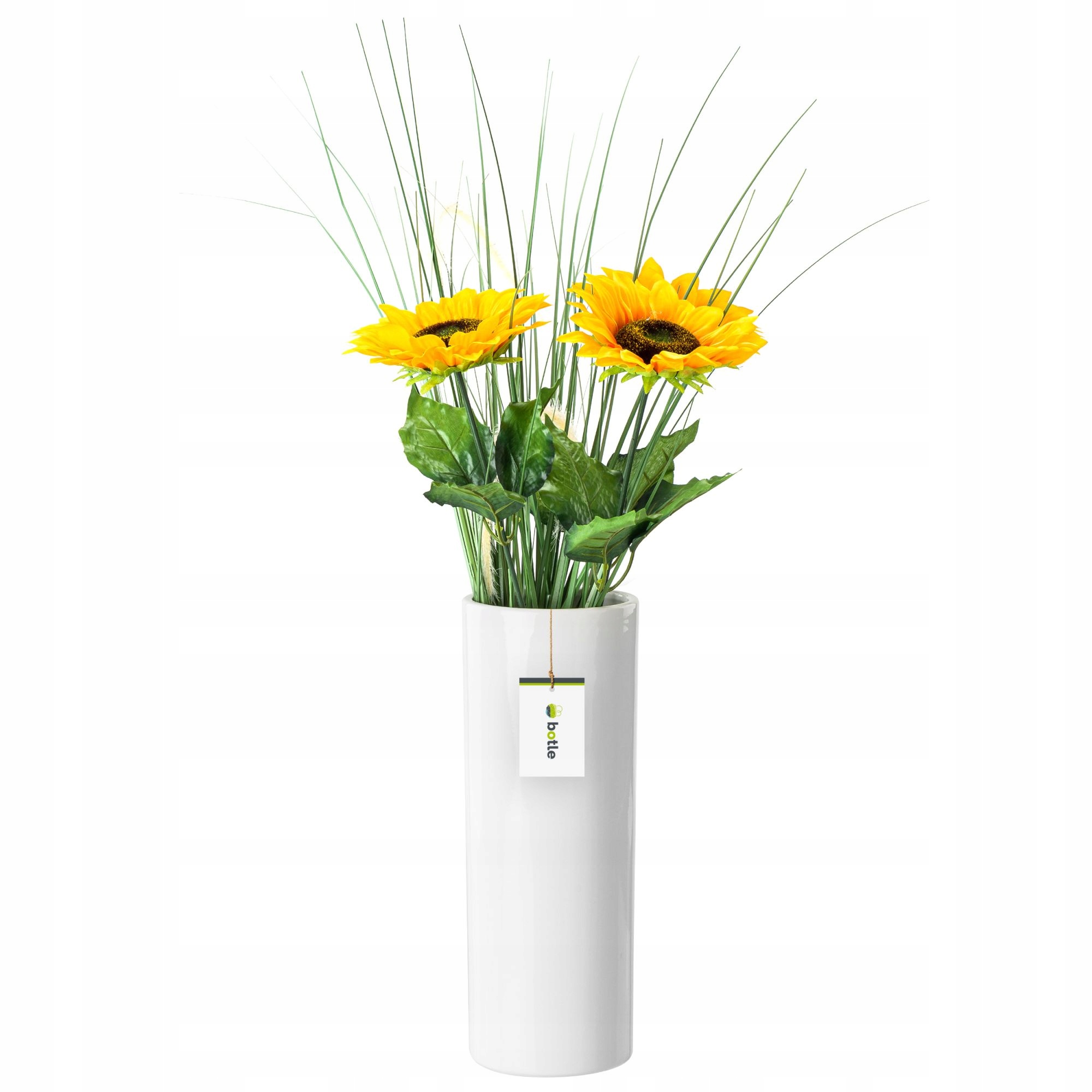 

Wazon Ceramiczny Tuba Biały flakon wysoki 31,5cm