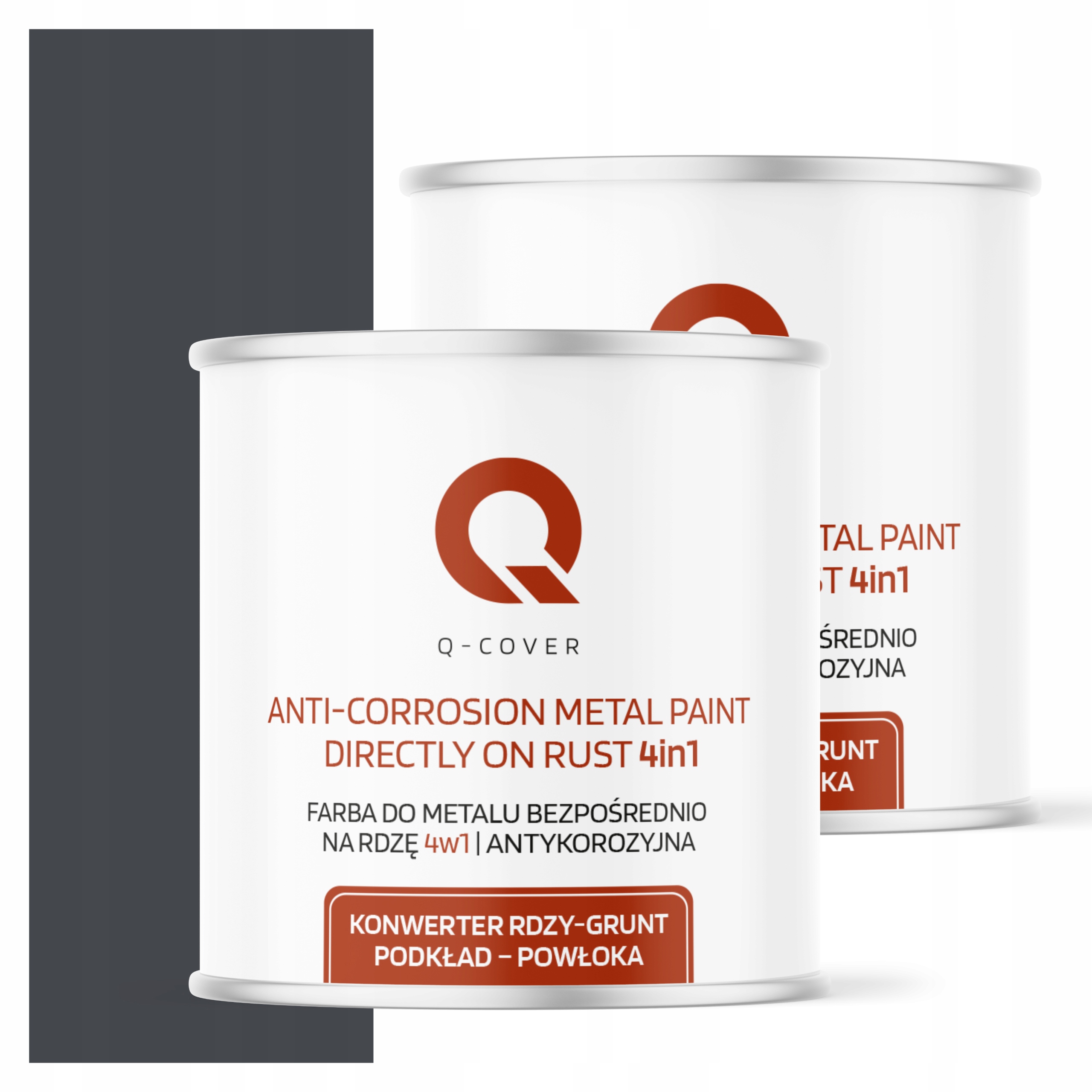 Farba Priamo na hrdzu Kov Aluminium Oceľ 2,5L 4v1 Grafitový mat