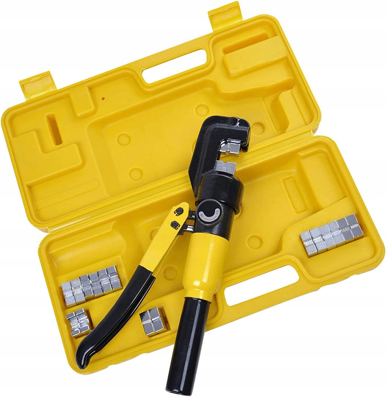 Hydraulická lisovací svorka pro kabely 4-70 mm s očkovými konektory