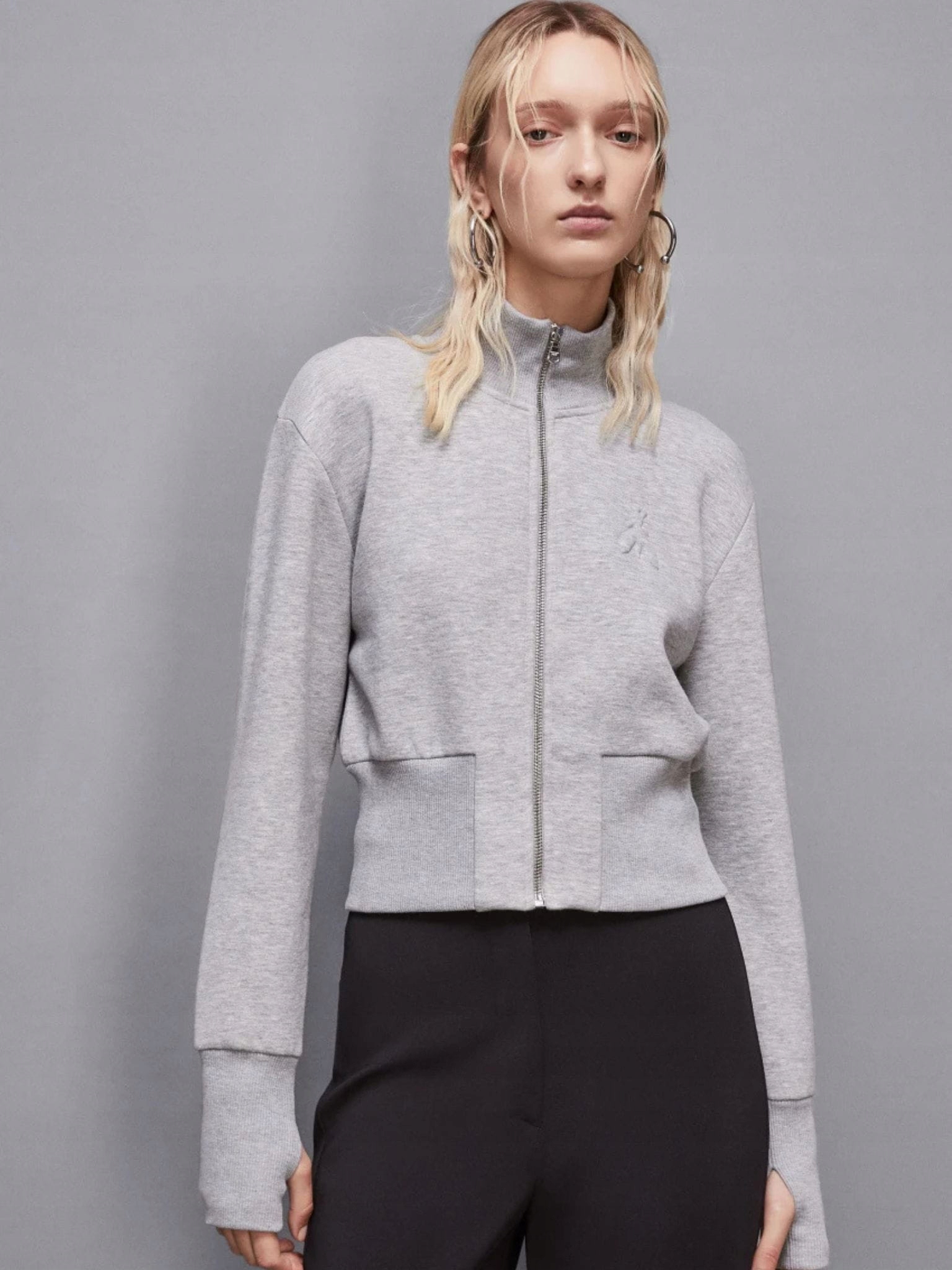 Mikina Patrizia Pepe 2M4408 J079 šedá Hoodie: 34