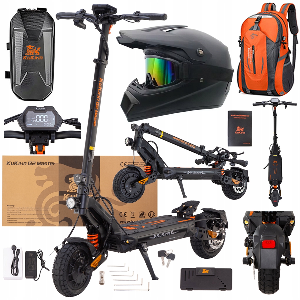 Kukirin G2 Master elektrické vozidlo 2000W 52V 20.8AH 70KM 60KM/H +Dárek