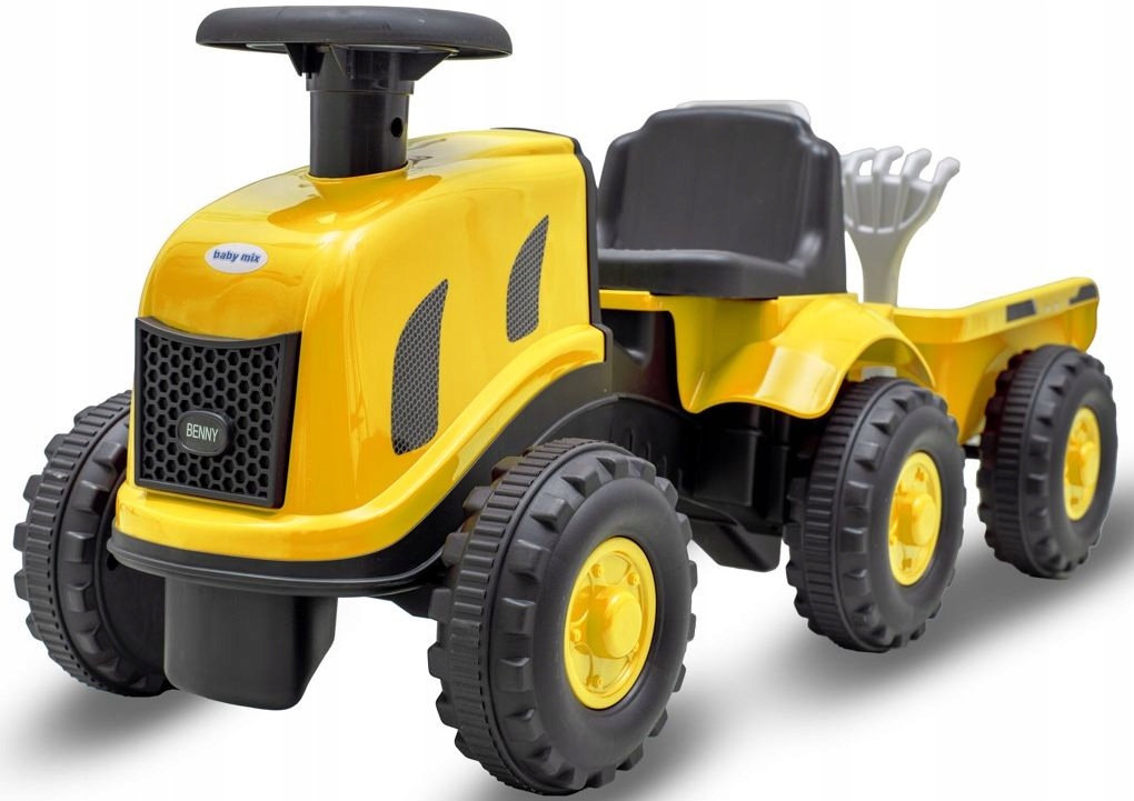 Pchacz Traktor Jeździk Baby MIX Benny Traktor Jeździk Z Przyczepą Do 25 Kg