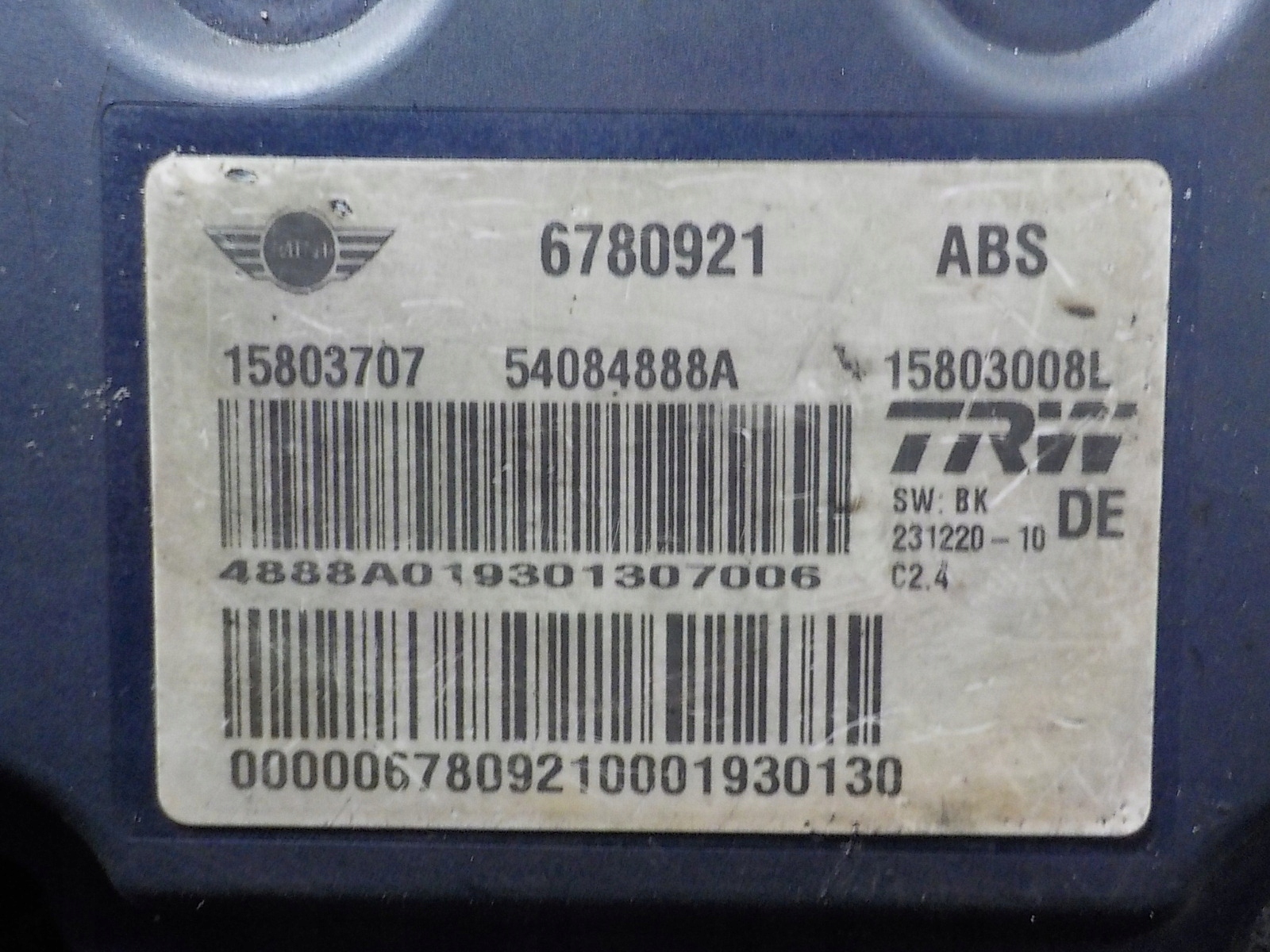 MINI R56 Pompa ABS 6780921 15803707 54084888A