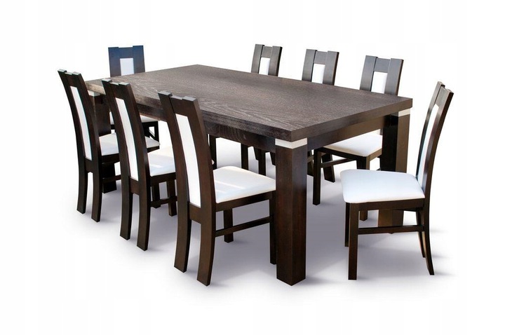 Komplet Stół 90x160/215 + 8 krzeseł Salon Kuchnia
