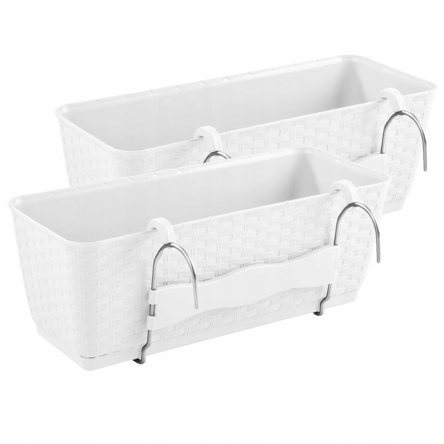 

2x doniczka wisząca balkonowa DRL500PW białe