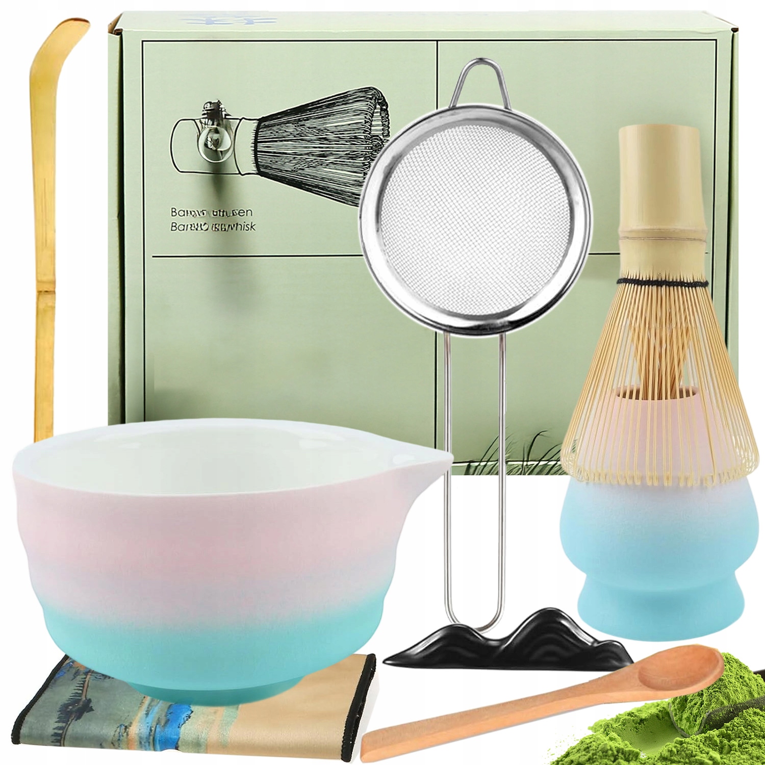 Zestaw Prezentowy Do Herbaty Matcha Zestaw Mioteł Matcha Z Trzepaczką