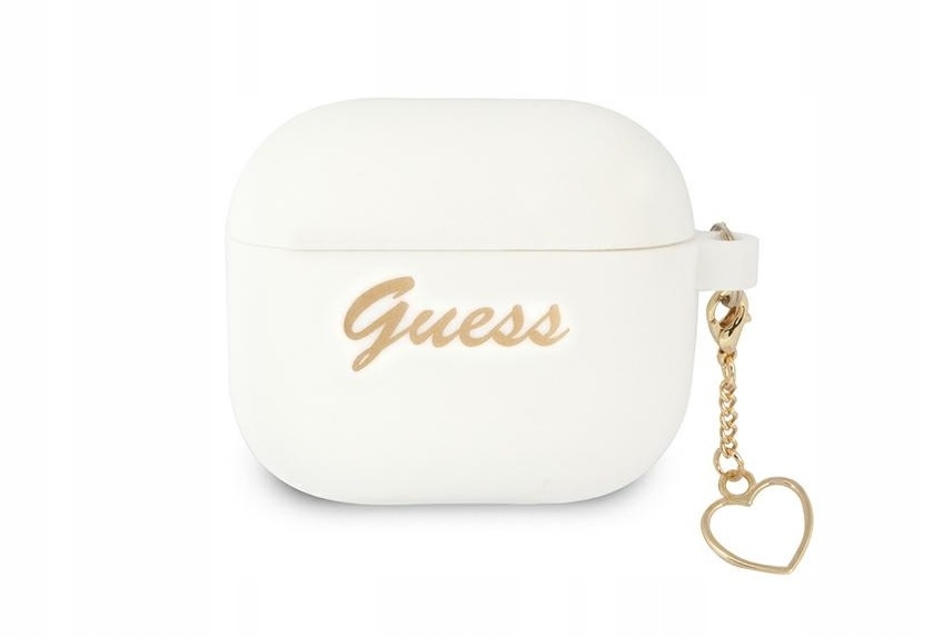 Guess Silicone Script Logo Tok Airpods 3 White Készülékhez