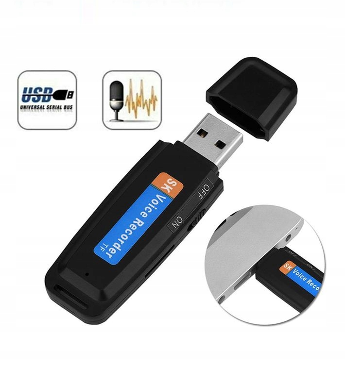 DYKTAFON PODSŁUCH SZPIEG PENDRIVE MICROSD do nagrywania mikrofon ukryty Kod producenta DYKTAFON PODSŁUCH SZPIEG PENDRIVE MICROSD do
