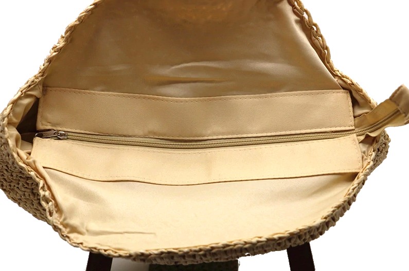 Torba Damska słomiana Duża koszyk ramie lato okrągła A4 XL plażę EKO SŁOMKA Płeć kobieta