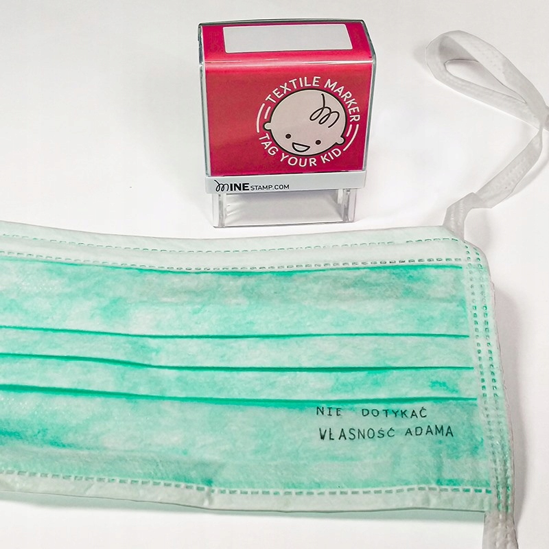 PIECZĄTKA do odzieży ubrań TUSZ spec. czarny Kolor dominujący czarny