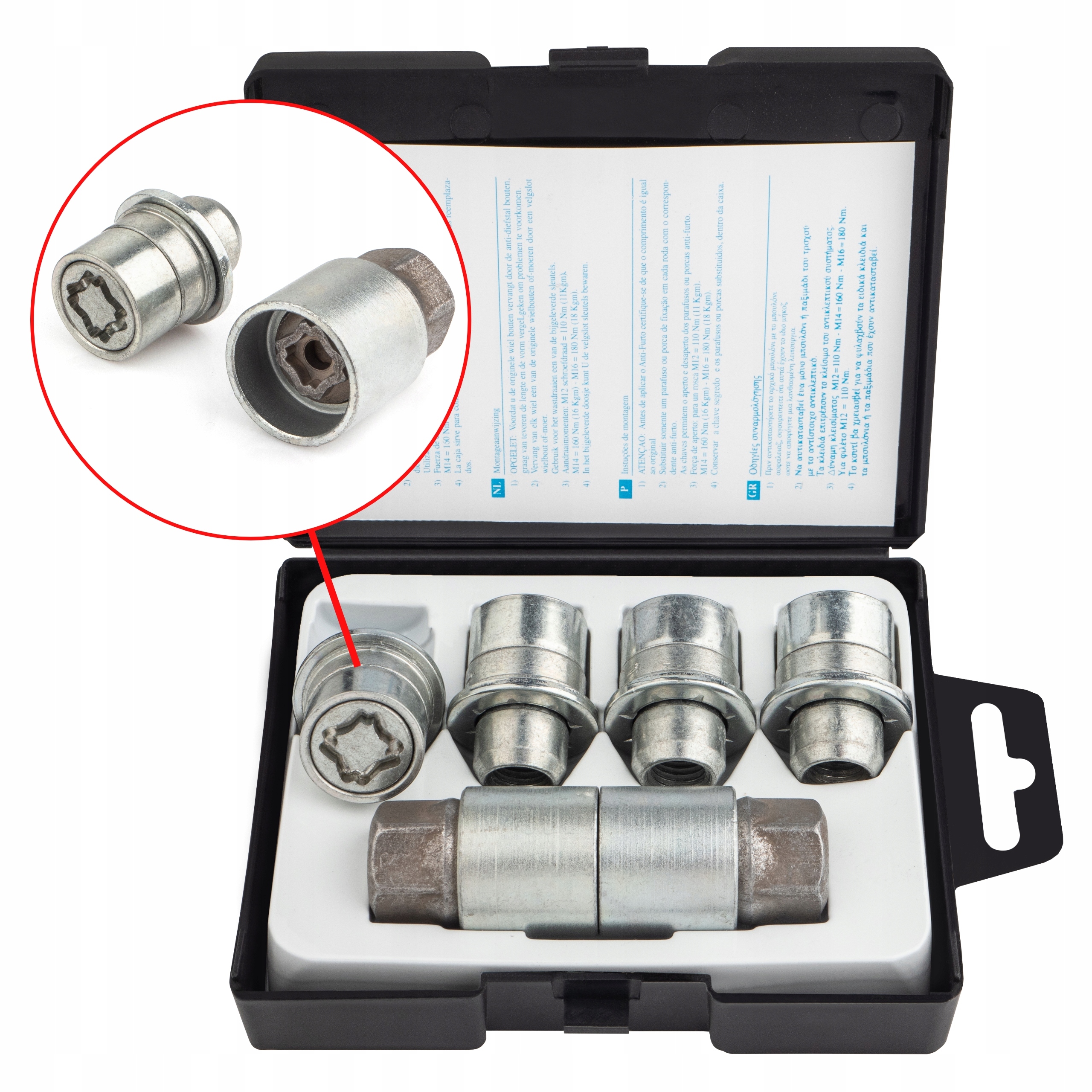 Bezpečnostní matice M12x1,5x36mm Citroen Fiat Lexus Toyota Kia Hyundai