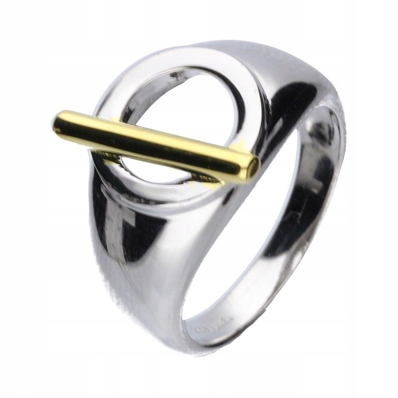 Ženský stříbrný prstýnek 925 Kolečko a tyčinka módní vzor jako dárek r16