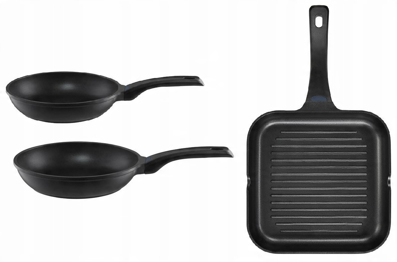 

3 Patelnie Ambition Ultimo 24 28 CM Grill Patelnia