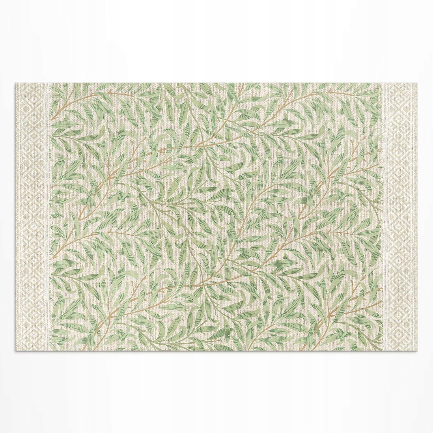 Balkónový vinylový koberec Vintage s ilustráciou listov William Morris 225 x 150 cm