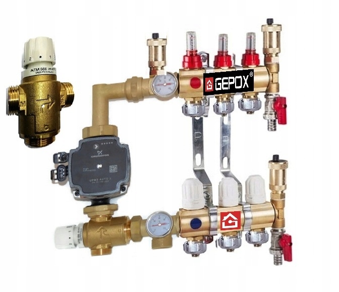 Rozdělovač 3 s čerpací skupinou pro podlahové krytiny