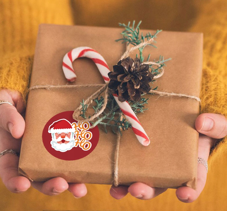 NAKLEJKI ŚWIĄTECZNE WESOŁYCH ŚWIĄT OZDOBNE NA PREZENTY ŚWIĘTA ZESTAW 24 SZT Typ naklejka