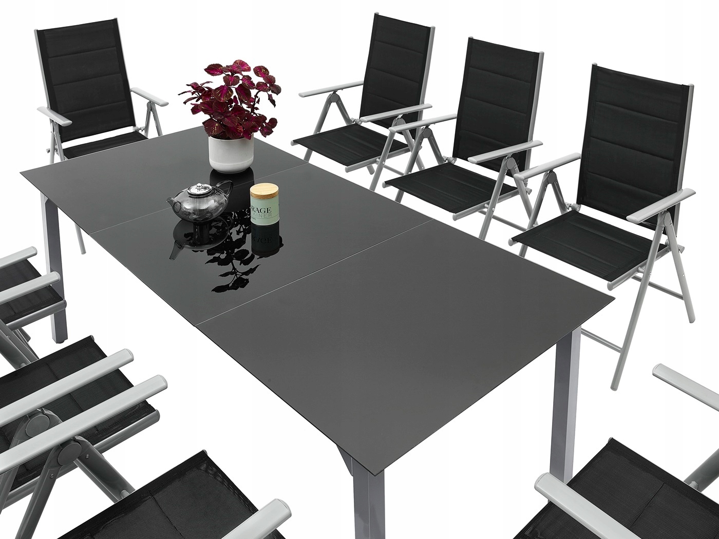 ZESTAW MEBLI OGRODOWYCH STÓŁ 8 KRZESEŁ SKŁADANYCH Producent MAT-COMPANY