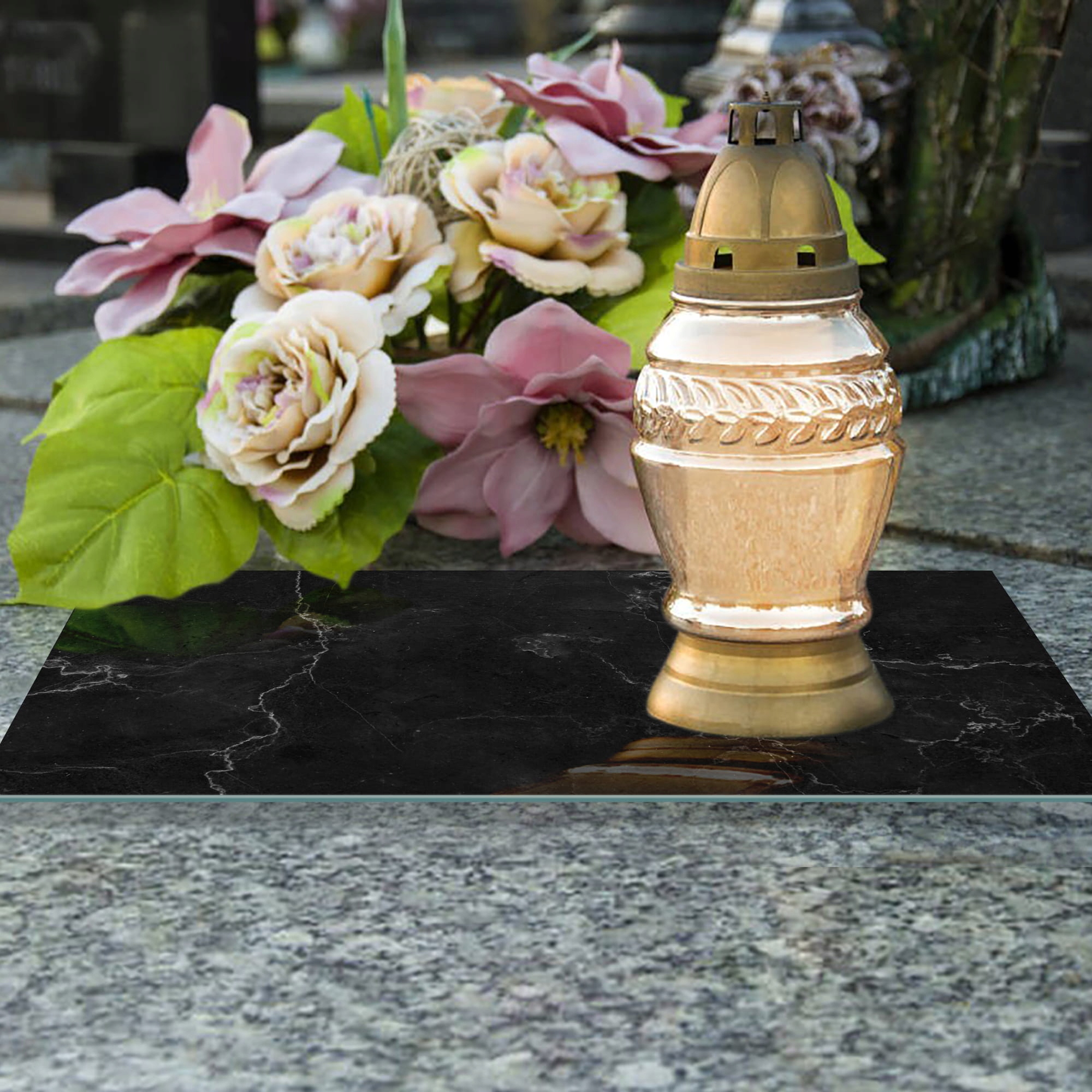 SZKLANA PODSTAWKA POD ZNICZE 60x20cm Marmur 377c Kod producenta deska-szklana-377c