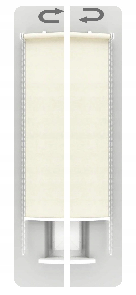 Wolnowisząca roleta termo Beżowa Beż 69x220 cm Długość 220 cm