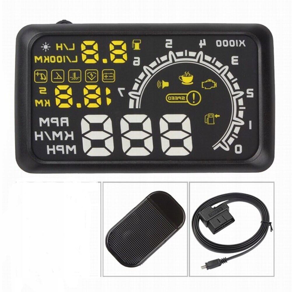 HUD ASH-4C SAMOCHODOWY WYŚWIETLACZ ZEGAR PRĘDKOŚCIOMIERZ 5.5'' OBDII OBD2