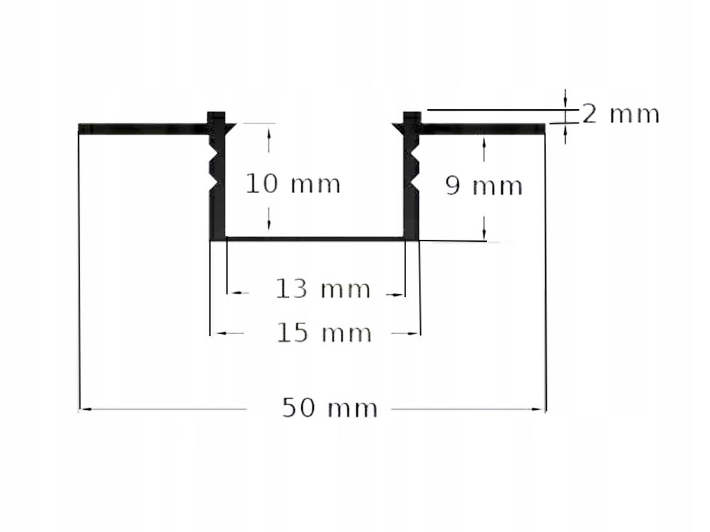 ZAŚLEPKA do Profil LED WPUST PODPŁYTKOWE GK 2 SZT Marka AKB-Poland