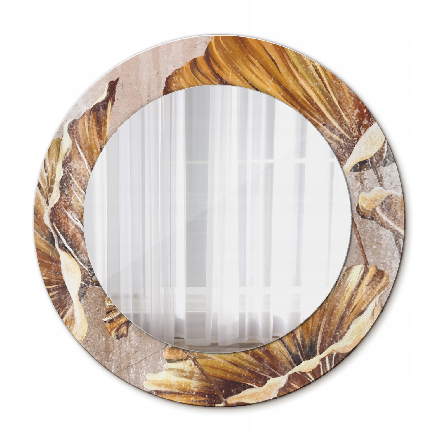 Nástenné zrkadlo Rám Glamour Boho listy 50 cm