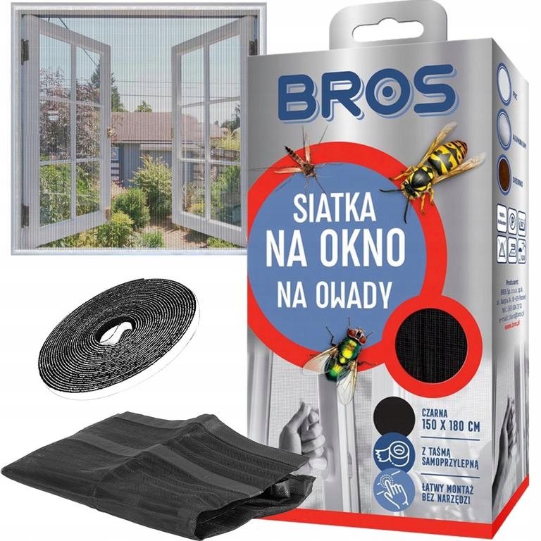 

Siatka Moskitiera Na Komary Na Okno Bros 150X180